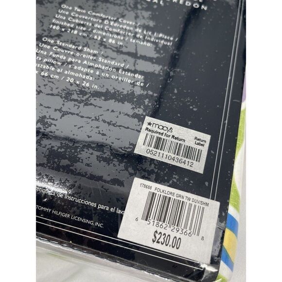 TOMMY HILFIGER Folklore COMFORTER Cover SET NEW! $230 TWIN - Picture 5 of 5